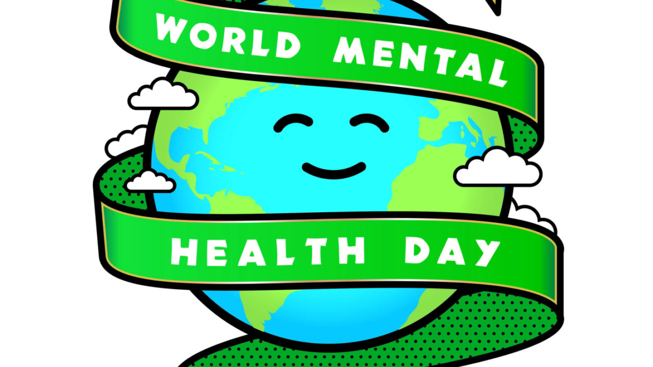 cartoon world mental health day smiling