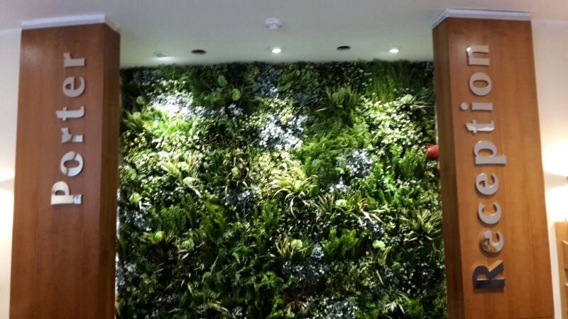 living wall reception bedford hotel