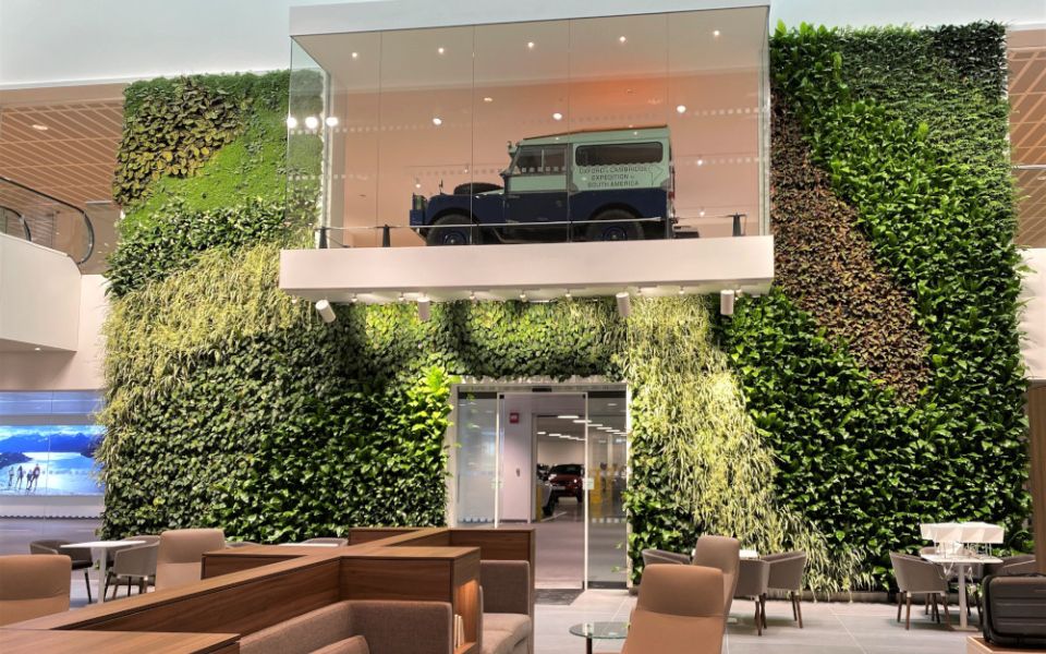 living wall at landrover munich