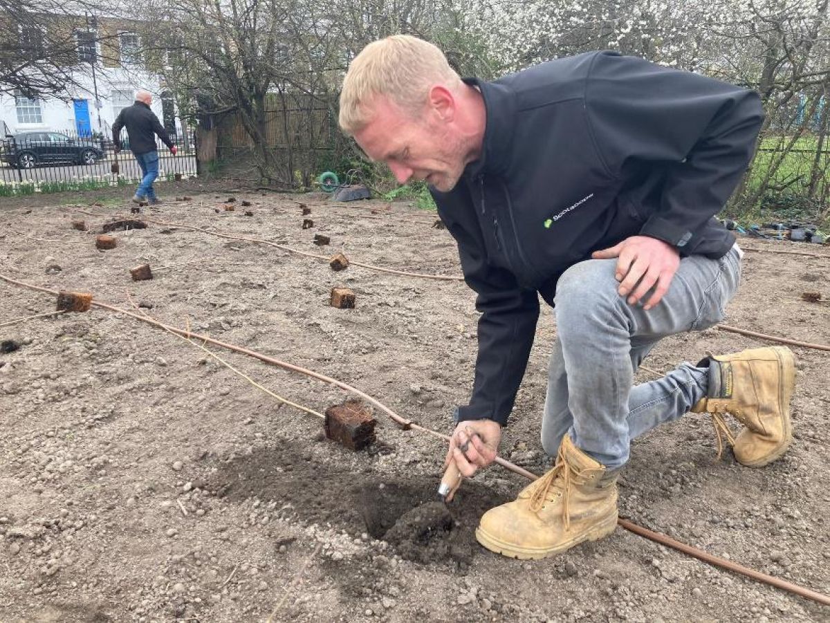 Scotscape team working on a micro-forest