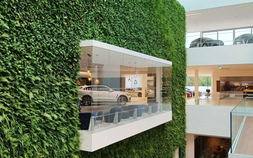 living walls jaguar land rover reception